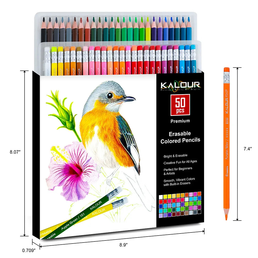 CowLost | product_id-kalour-50pcs-erasable-colored-pencils-high-quality-smooth-gliding-durable-perfect-for-drawing-coloring-books |2