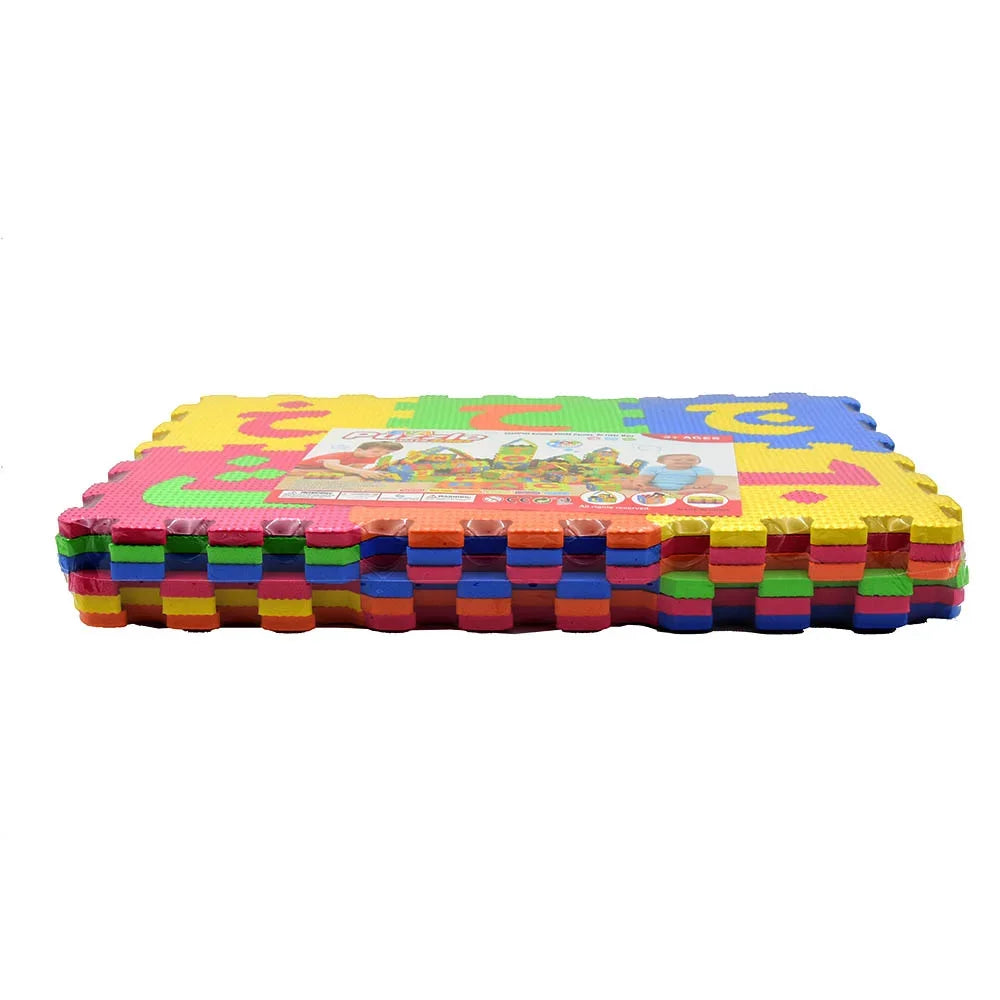 Arabic Kids Foam Play Mat 5.5x5.5 Inch Interlocking Alphabet Numbers EVA Floor Puzzle Tiles