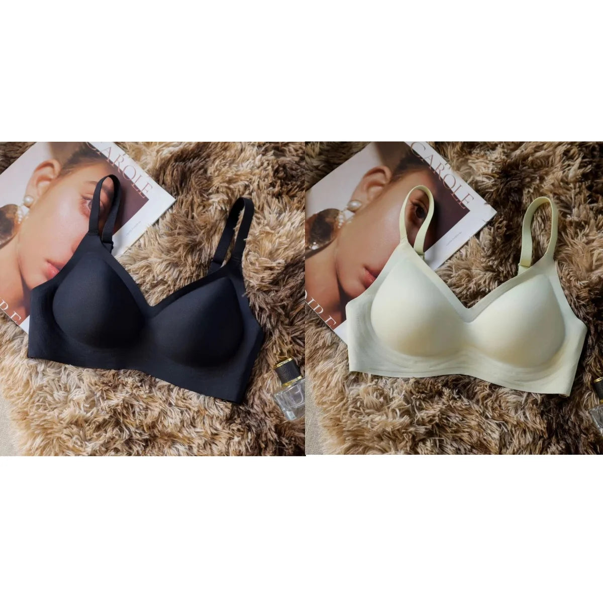 CowLost | product_id-2pcs-womens-seamless-padded-wireless-bras-with-adjustable-straps-back-closure |15