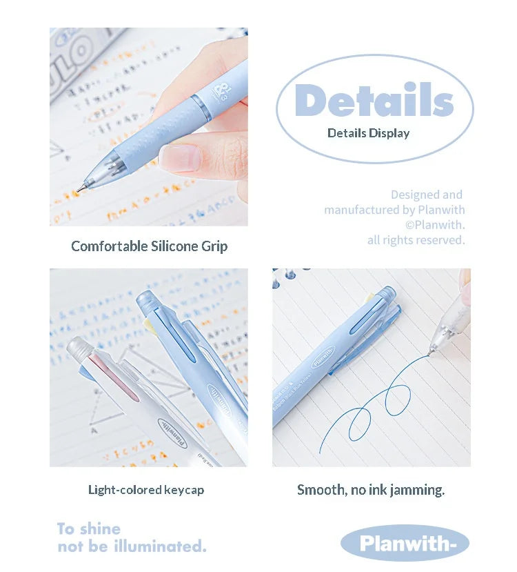 CowLost | product_id-planwith-3-color-gel-pen-with-mechanical-pencil-comfortable-grip-black-red-blue-ink-for-study-office |20