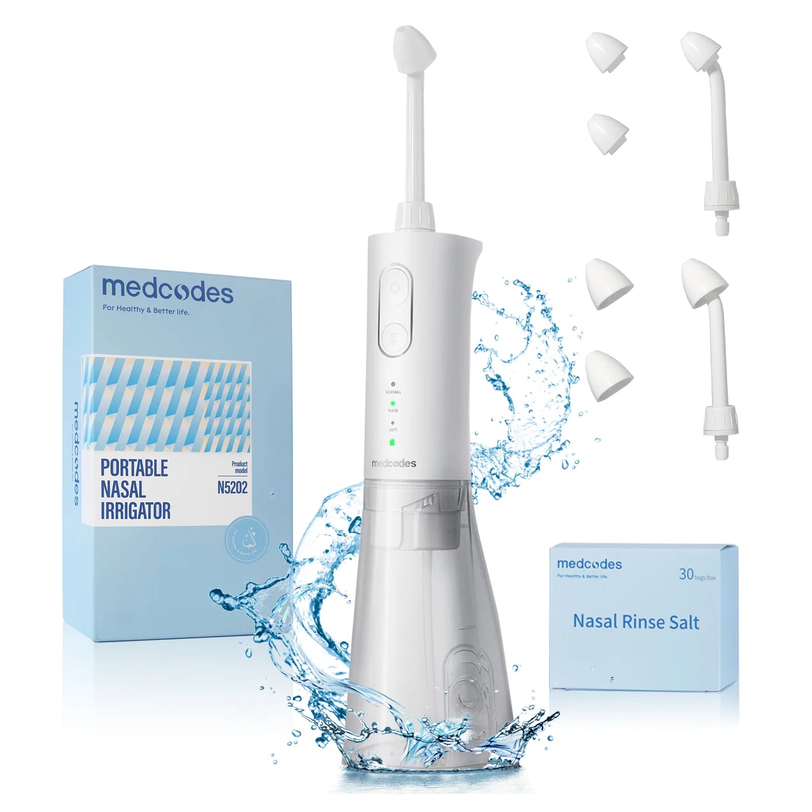 CowLost | uncategorized-mornwell-nasal-rinse-bottle-300ml-electric-sinus-cleaner-with-3-modes-and-2-nozzles |1