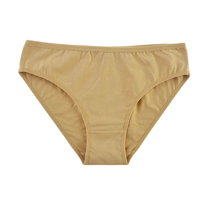 CowLost | product_id-4pcs-cotton-women-s-solid-color-brief-panties-m-xl-soft-comfortable-underwear |8