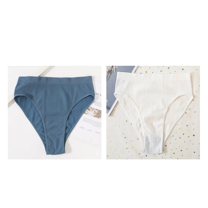 CowLost | product_id-2-pack-seamless-high-waist-womens-briefs-high-leg-solid-panties-s-l |36