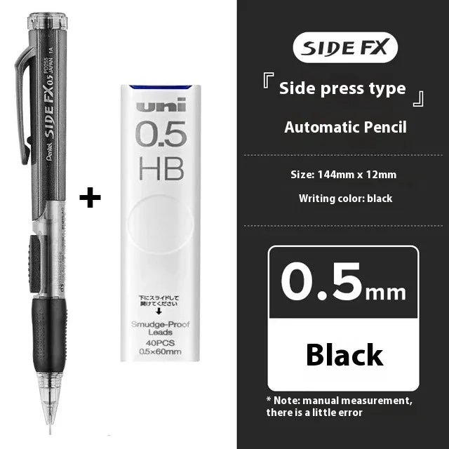 CowLost | product_id-pentel-japan-pd255-0-5mm-mechanical-pencil-side-push-non-retractable-for-drawing-and-sketching |10