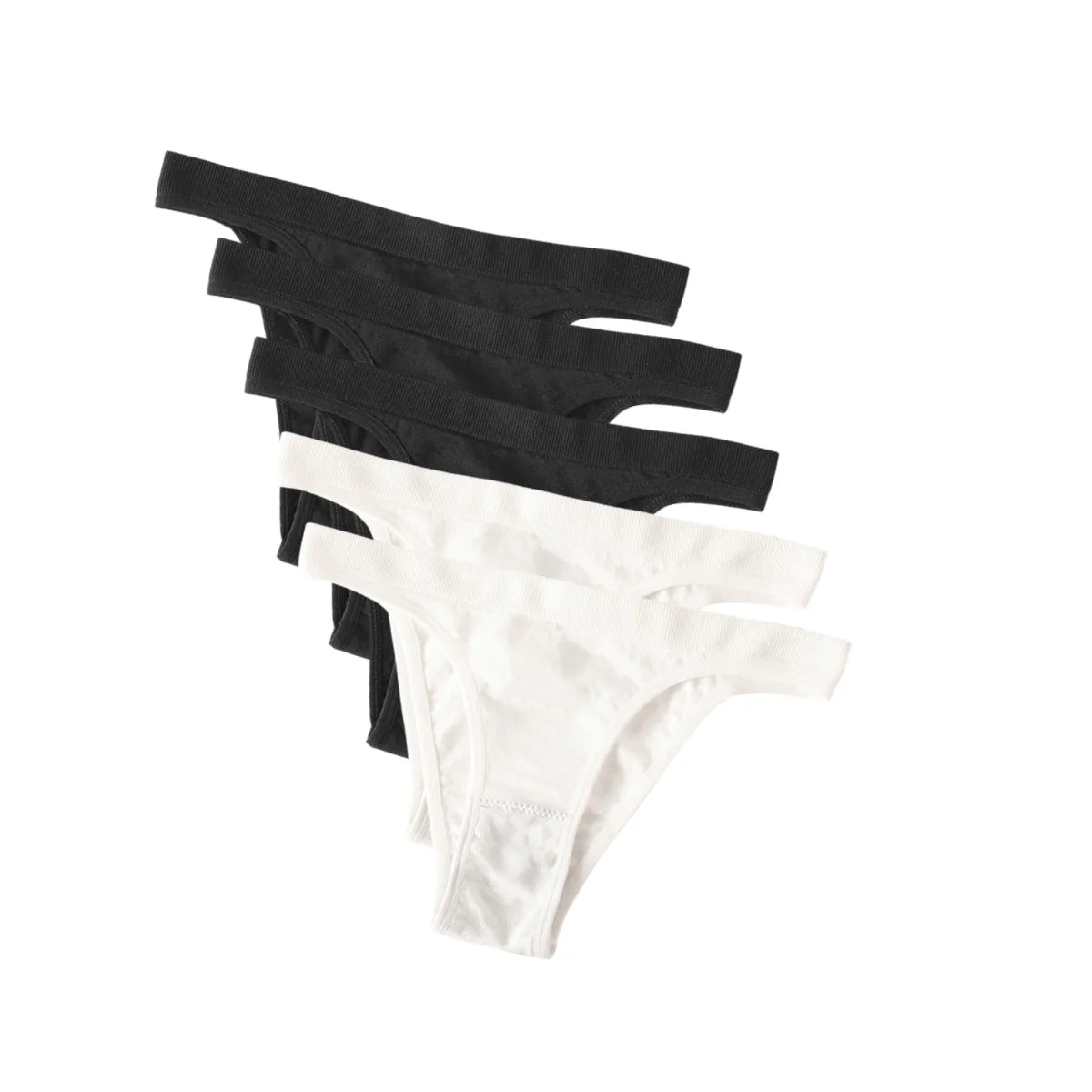 CowLost | product_id-5pcs-women-seamless-brazilian-high-leg-solid-color-panties |30