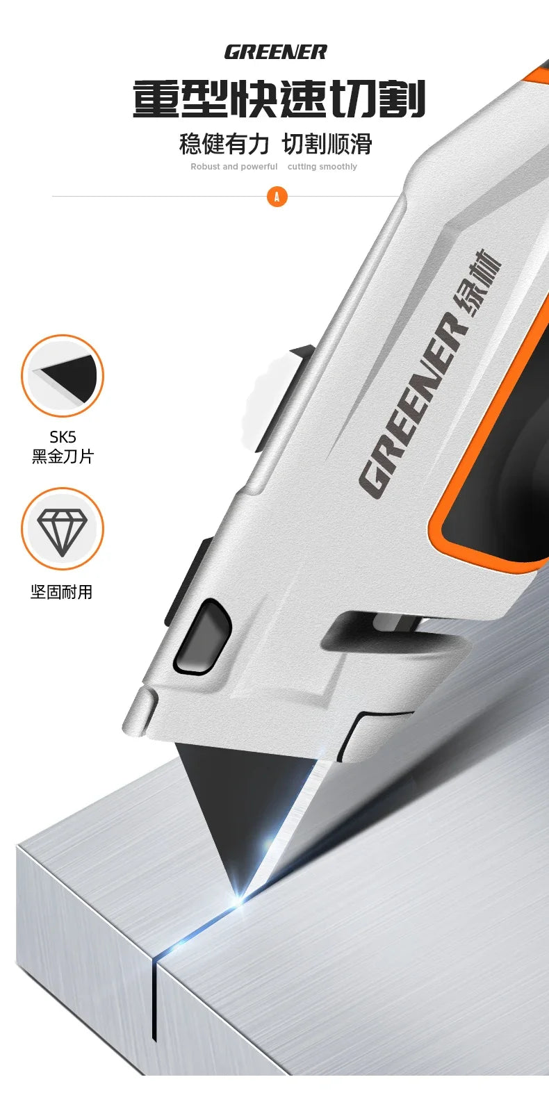 CowLost | product_id-greener-heavy-duty-zinc-alloy-cutter-knife-with-3-extra-blades-multi-functional-estilete-profissional-tool |9