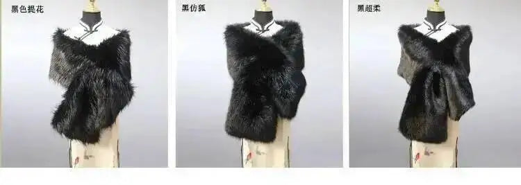 CowLost | 32-colors-165-30cm-women-luxury-warm-faux-fox-fur-shawl-winter-ladies-plush-scarf |11