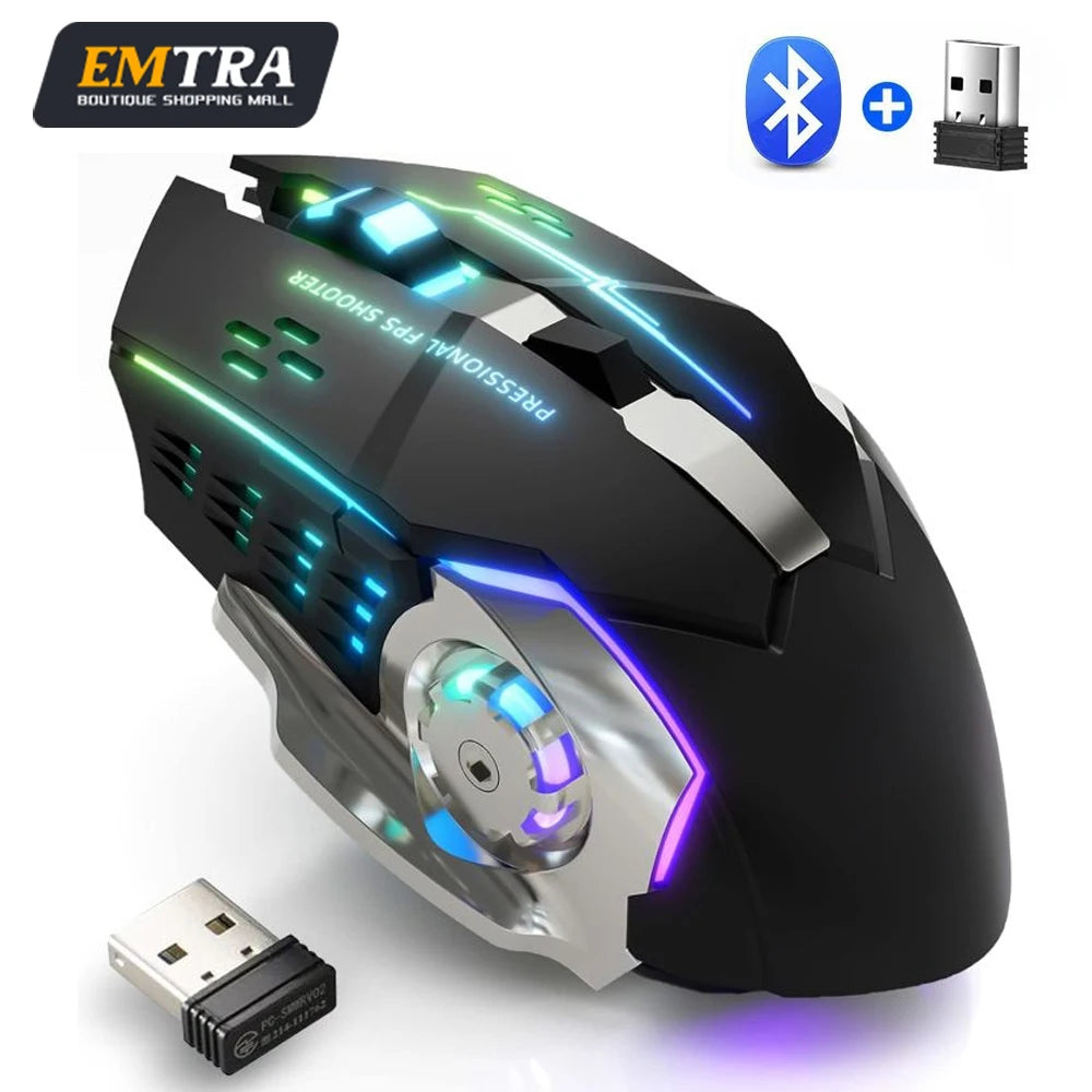 CowLost | bluetooth-wireless-mouse-2-4g-usb-mechanical-backlight-silent-mouse |1