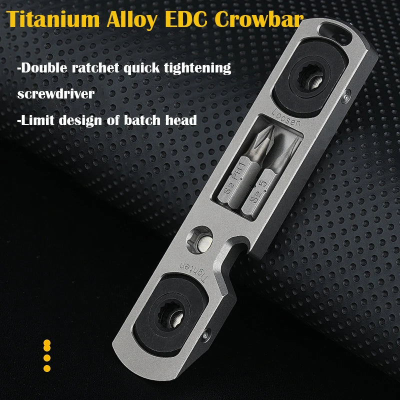 CowLost | tools-tc4-titanium-alloy-crowbar-edc-tool-set-with-screwdriver-wrench-and-eternal-pen-for-outdoor-camping-gift |47