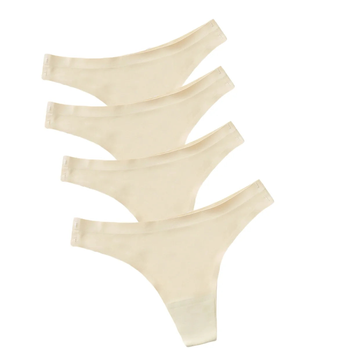 CowLost | product_id-4pcs-women-s-low-waist-seamless-ice-silk-thong-panties-set |13