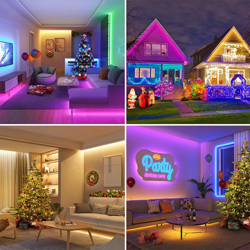 CowLost | light-ropes-strings-product_id-usb-rgb-led-strip-light-bluetooth-app-control-flexible-tv-background-party-decor |11
