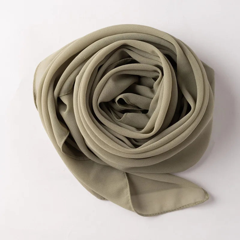 CowLost | 90-90cm-square-solid-color-women-chiffon-hijab |9