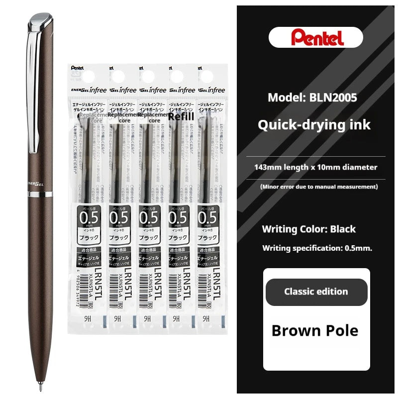 CowLost | product_id-pentel-bln2005-all-metal-gel-pen-low-center-gravity-assorted-colors-black-ink-rotary-signing-pen-for-meetings-and-planning |26