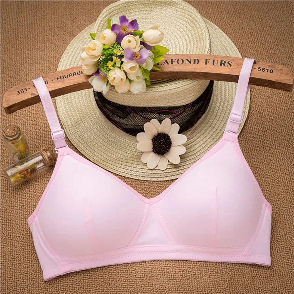 CowLost | product_id-girls-wireless-training-bra-with-detachable-straps-soft-solid-color-teens-bralette |3