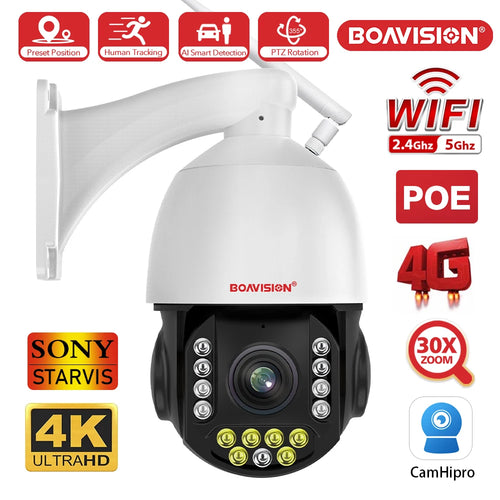 CowLost | 4k-8mp-outdoor-camera-4g-sim-card-wifi-poe-humanoid-tracking-30x-zoom-ptz-speed-dome-2-4ghz-5ghz-dual-band-wifi-surveillance-cam |1