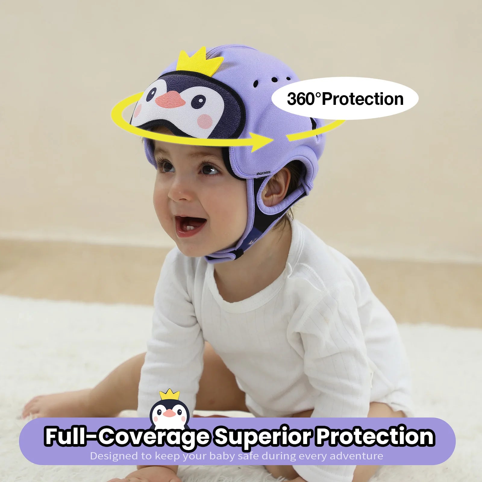 CowLost | mambobaby-guard-hat-penguin-safe-anti-shock-baby-helmet |3