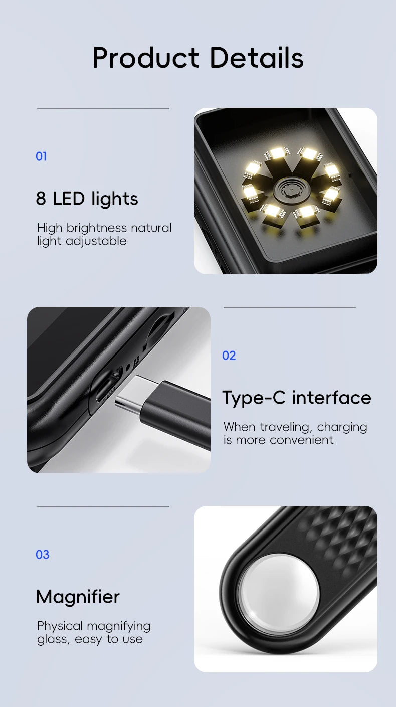 CowLost | 500x-handheld-microscope-3-0-inch-screen-with-magnifying-glass-portable-electronic-repair-microscopes-support-photoes-and-video |15