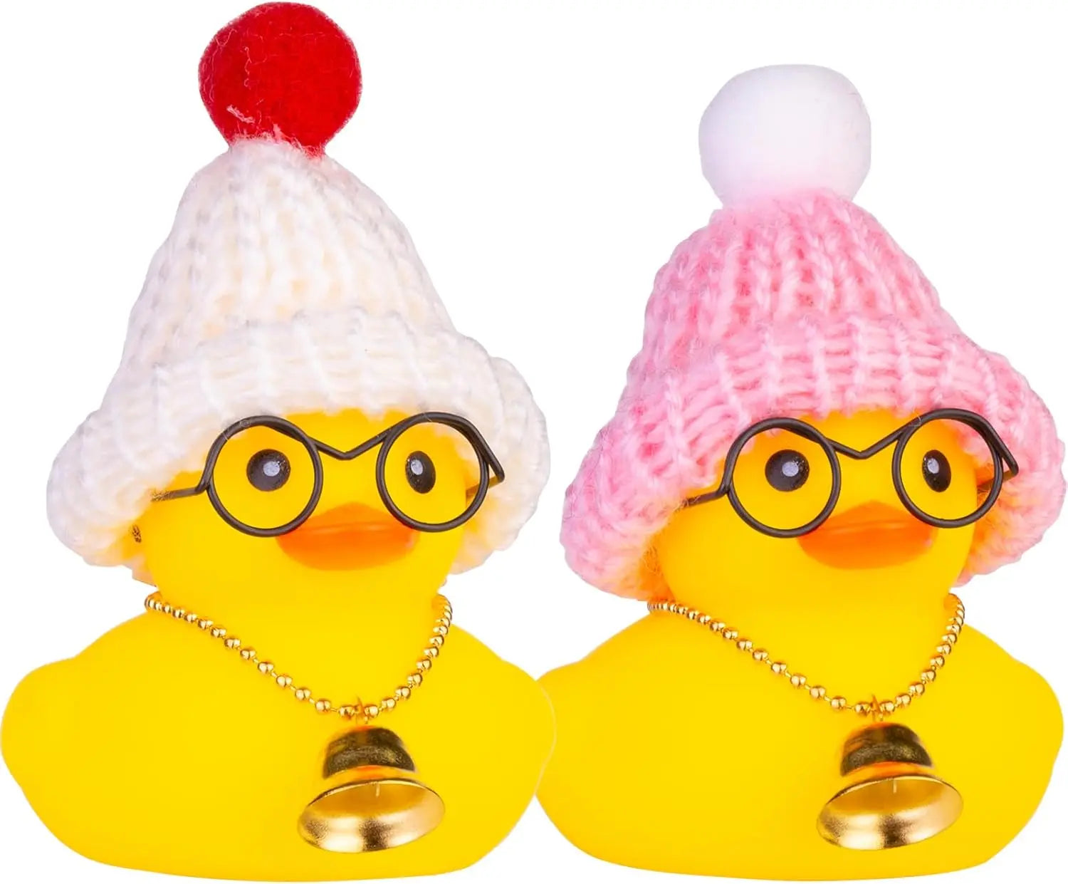 CowLost | product_id-2-pack-car-rubber-ducks-dashboard-decorations-with-mini-beanie-hats-scarves-and-sunglasses |7