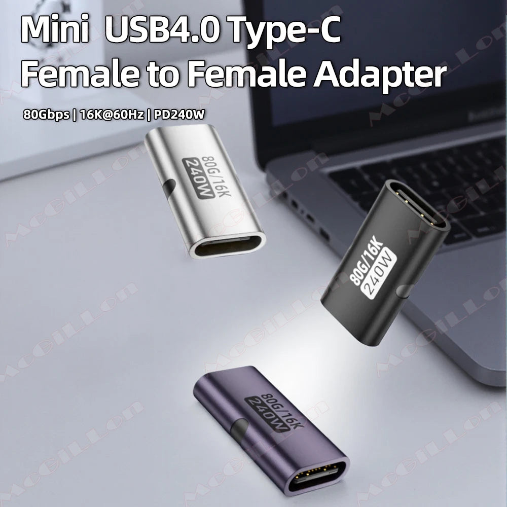 CowLost | video-product_id-pd240w-usb-c-female-to-female-otg-adapter-240w-pd3-1-fast-charging-80gbps-data-16k-60hz-video-support |7
