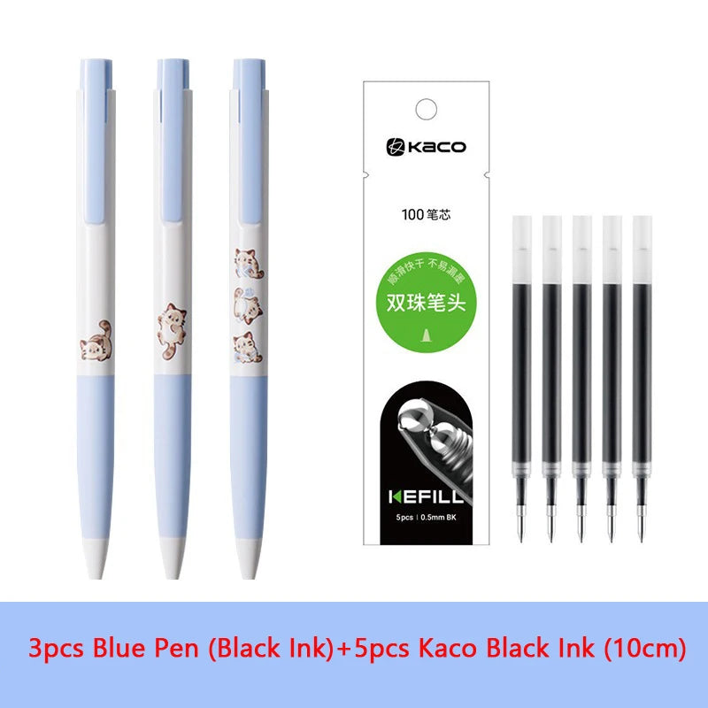 CowLost | product_id-kaco-k7-kawaii-gel-pen-0-5mm-black-ink-cute-cat-design-quick-dry-stationery |25