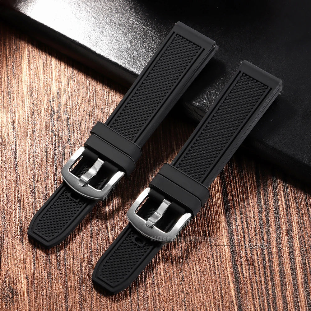 Extended Length Silicone Watchbands 22mm for Samsung Galaxy Watch & Seiko Men Sport