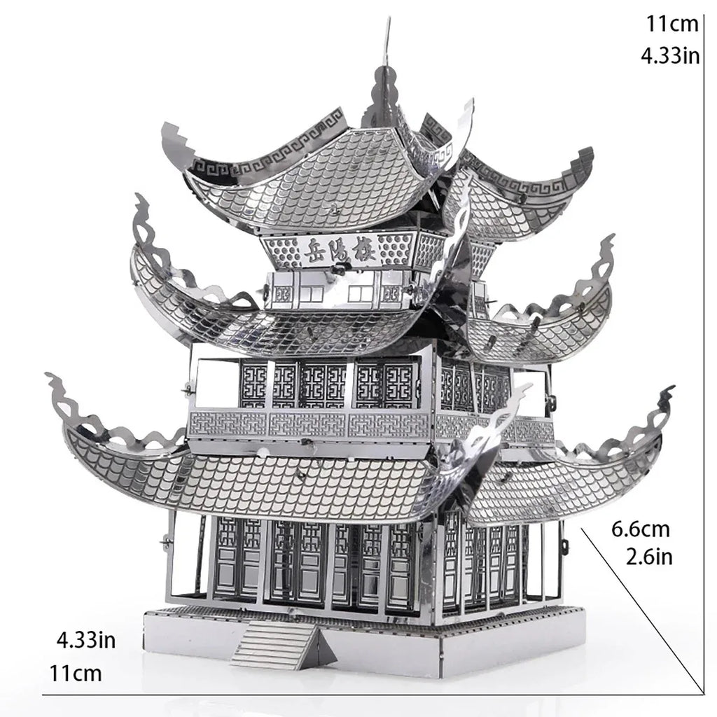 CowLost | product_id-3d-metal-puzzle-yue-yang-tower-chinese-architecture-diy-laser-cut-model-kit |11