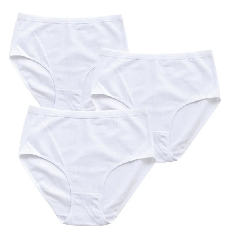 CowLost | product_id-3pcs-women-high-waist-cotton-briefs-tummy-control-breathable-underwear-m-xxl |18
