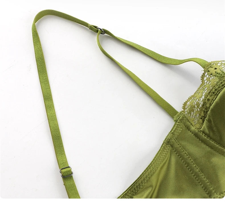 CowLost | underwear-thin-section-womens-big-breasts-show-small-gathered-breasts-anti-sagging-french-sexy-lace-half-cup-beautiful-back-bra |5