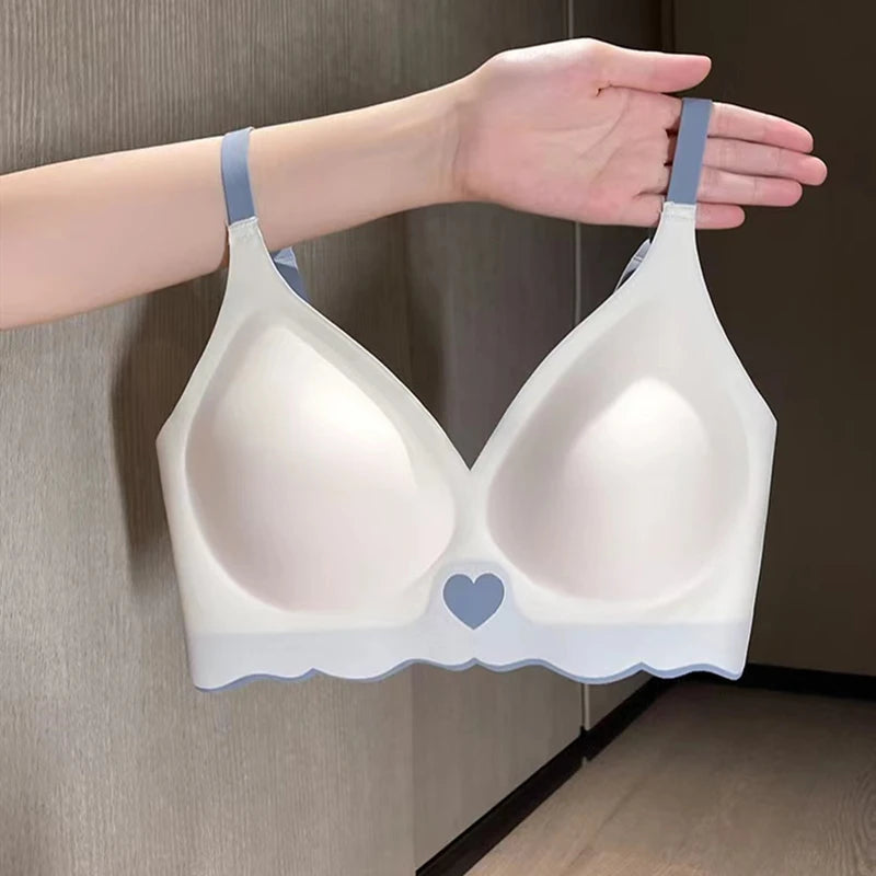 CowLost | top-non-marking-womens-bra-without-steel-ring-gathering-anti-sagging-comfortable-and-small-womens-underwear-thin-section |2