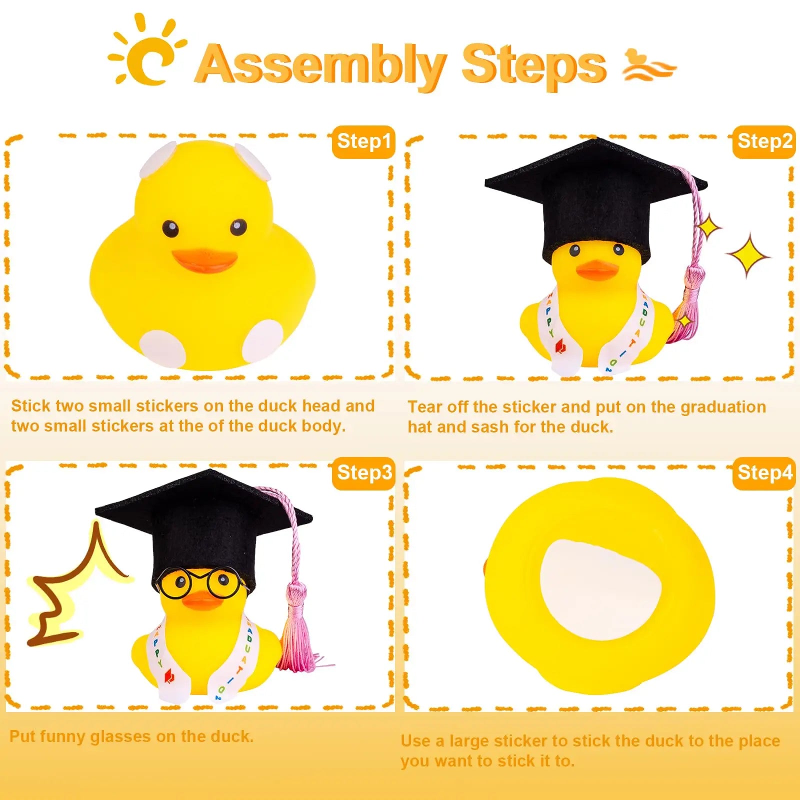 CowLost | product_id-graduation-rubber-duck-with-tassels-car-duck-party-favors-for-students |3