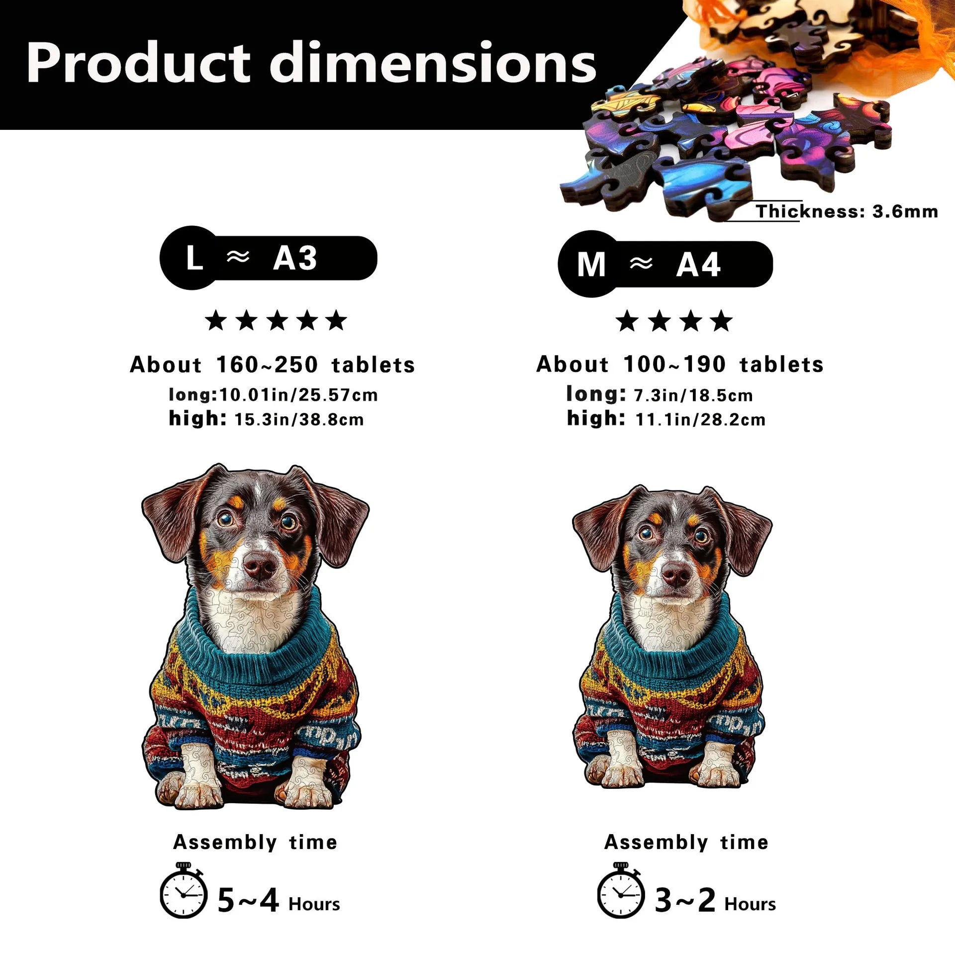 CowLost | product_id-wacocetoy-201-piece-wooden-dog-jigsaw-puzzle-with-storage-box-for-adults-kids |10