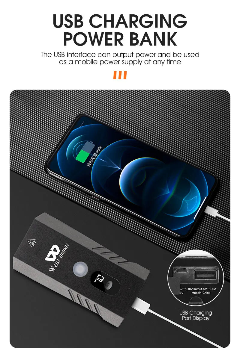 CowLost | west-biking-bike-front-light-induction-bicycle-bright-light-usb-charging-flashlight-cycling-waterproof-torch-bike-headlight |40