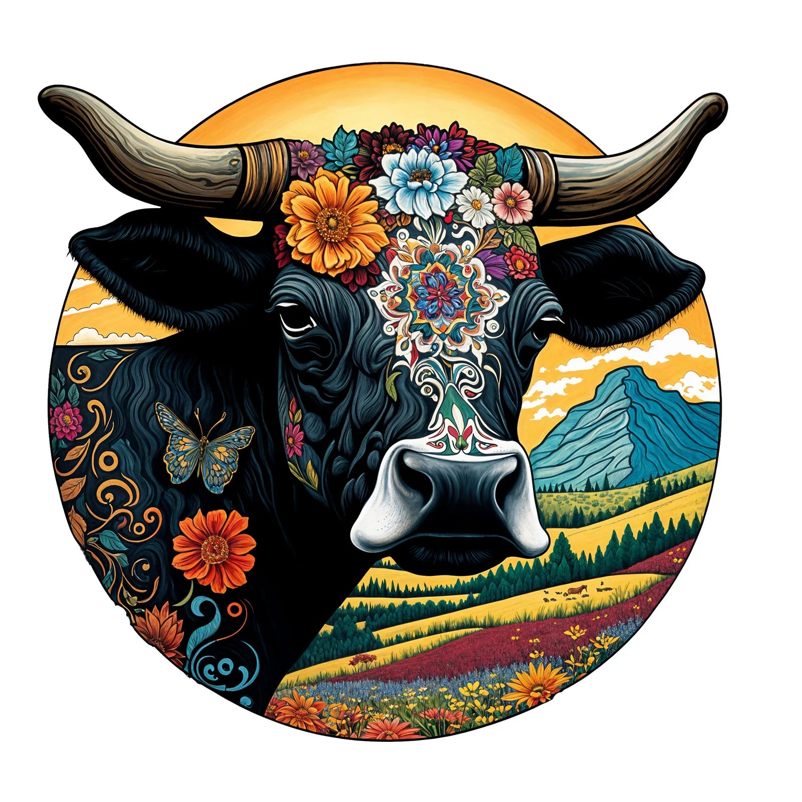 CowLost | product_id-round-cow-wooden-jigsaw-puzzle-non-toxic-educational-toy-and-decor-gift-for-adults |1