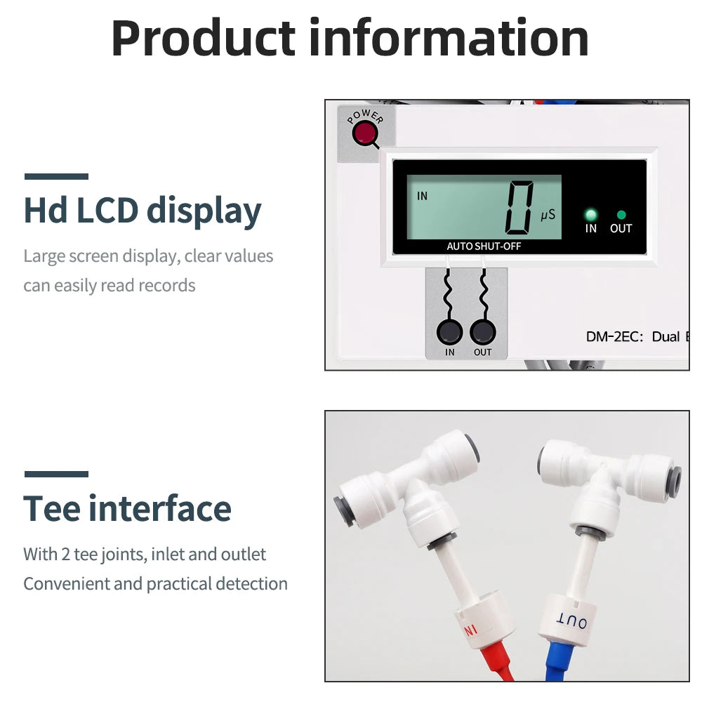 Digital Dual TDS/EC Water Quality Tester Pen for Tap and Fish Tank