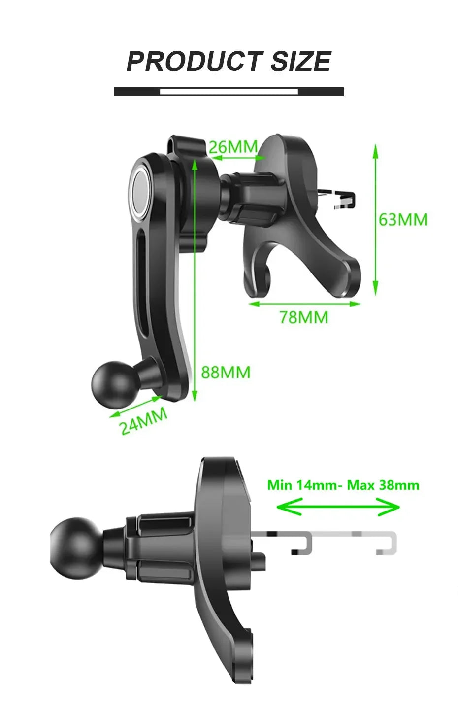 CowLost | mobile-phone-car-mounts-product_id-gravity-car-air-vent-phone-holder-360-rotation-mobile-stand-clip-mount |17