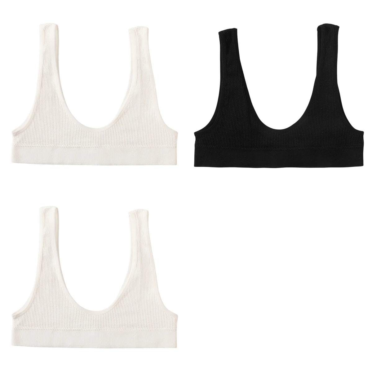 CowLost | product_id-3pcs-seamless-wireless-push-up-u-shape-bras-for-women-comfort-sport |23