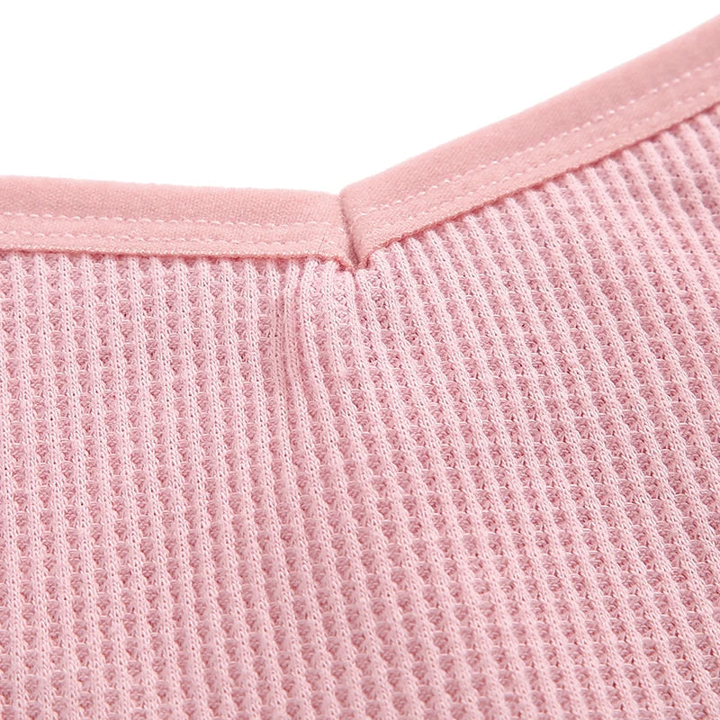 CowLost | activewear-pants-3pcs-cotton-waffle-women-s-sexy-thong-panties-set |32
