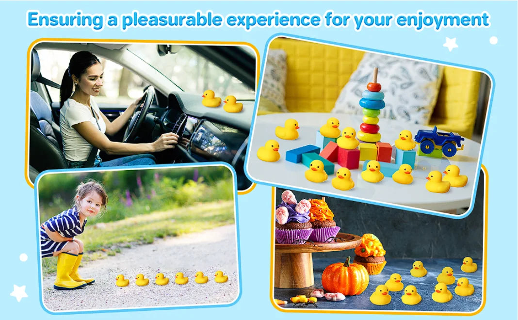 CowLost | product_id-1-100-pcs-yellow-squeaky-rubber-ducks-for-party-favors-prizes-and-car-decor |6