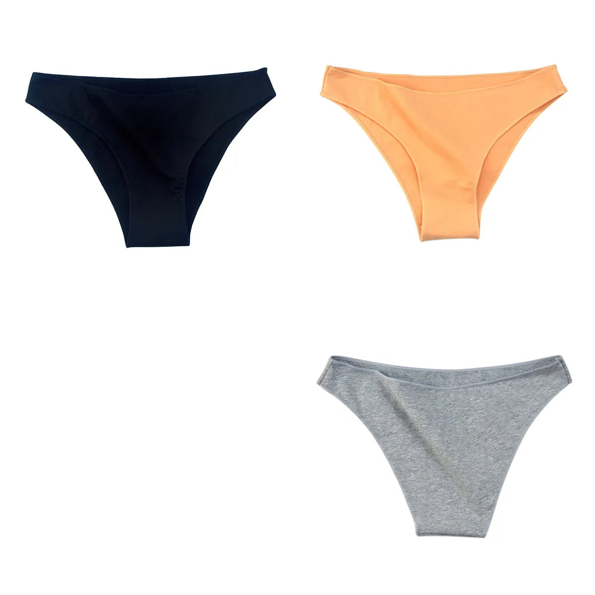 CowLost | product_id-3pcs-womens-soft-cotton-low-rise-high-cut-briefs-underwear |20