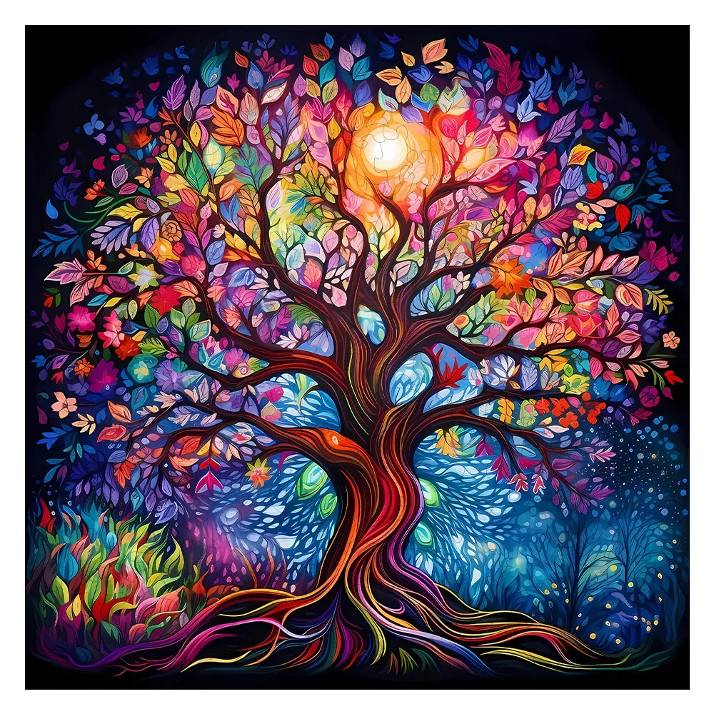 CowLost | product_id-adult-wooden-tree-of-life-jigsaw-puzzle-with-irregular-animal-shapes-creative-gift |1
