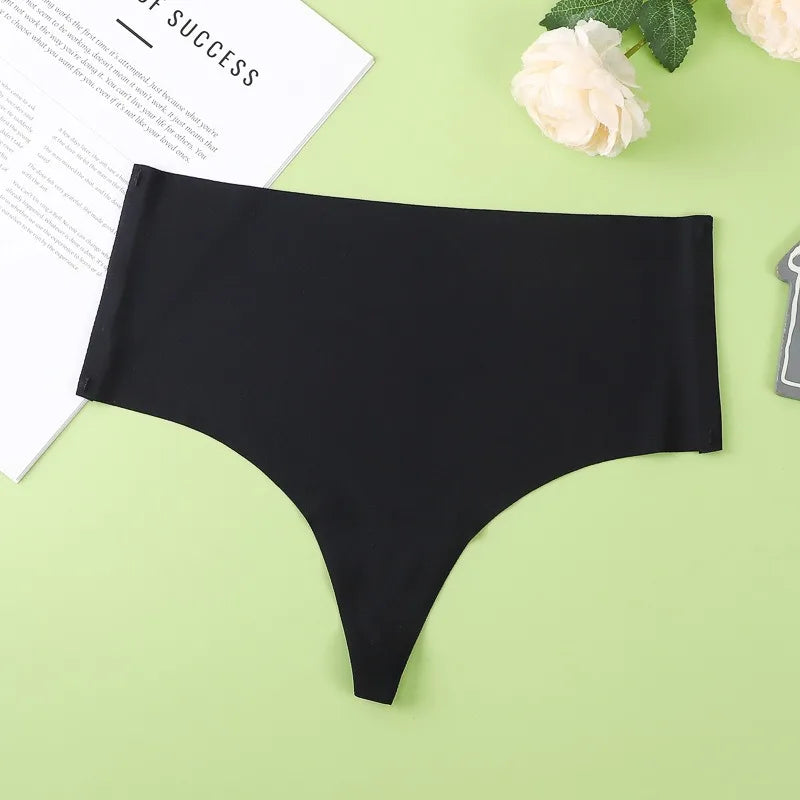 CowLost | product_id-3pcs-women-high-waist-seamless-soft-g-string-thongs-panties |9