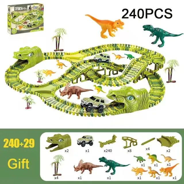 CowLost | fencing-barriers-dinosaur-plastic-racing-track-set-with-electronic-car-toy |24