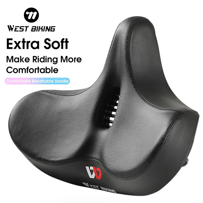 CowLost | west-biking-widen-bicycle-saddle-ergonomic-thick-comfortable-bike-saddle-shock-absorbtion-mtb-e-bike-cushion-bicycle-accessories |1