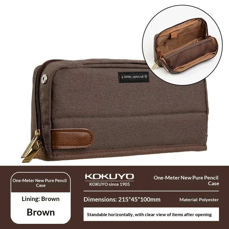 CowLost | product_id-kokuyo-stand-up-multi-functional-canvas-pencil-bag-5-colors-holds-40-pens-study-organizer-for-kids-professionals |19