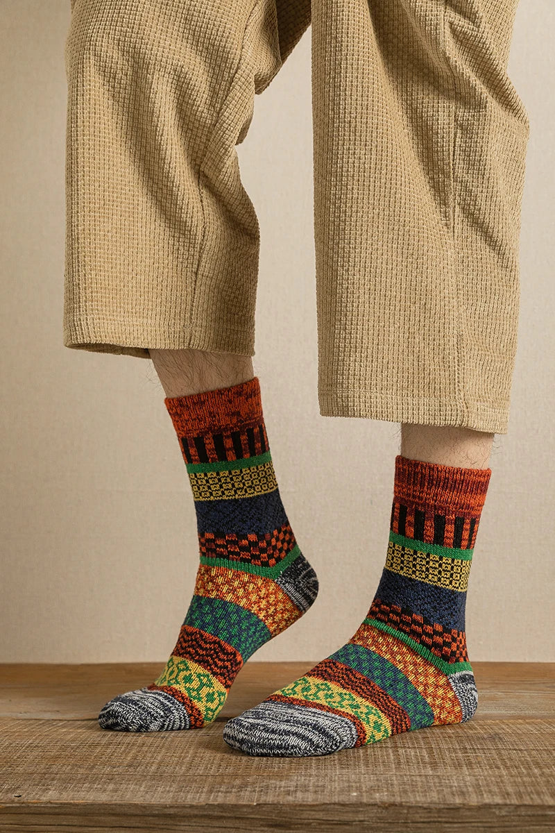 CowLost | sporting-goods-5-pairs-winter-vintage-thick-warm-socks |17