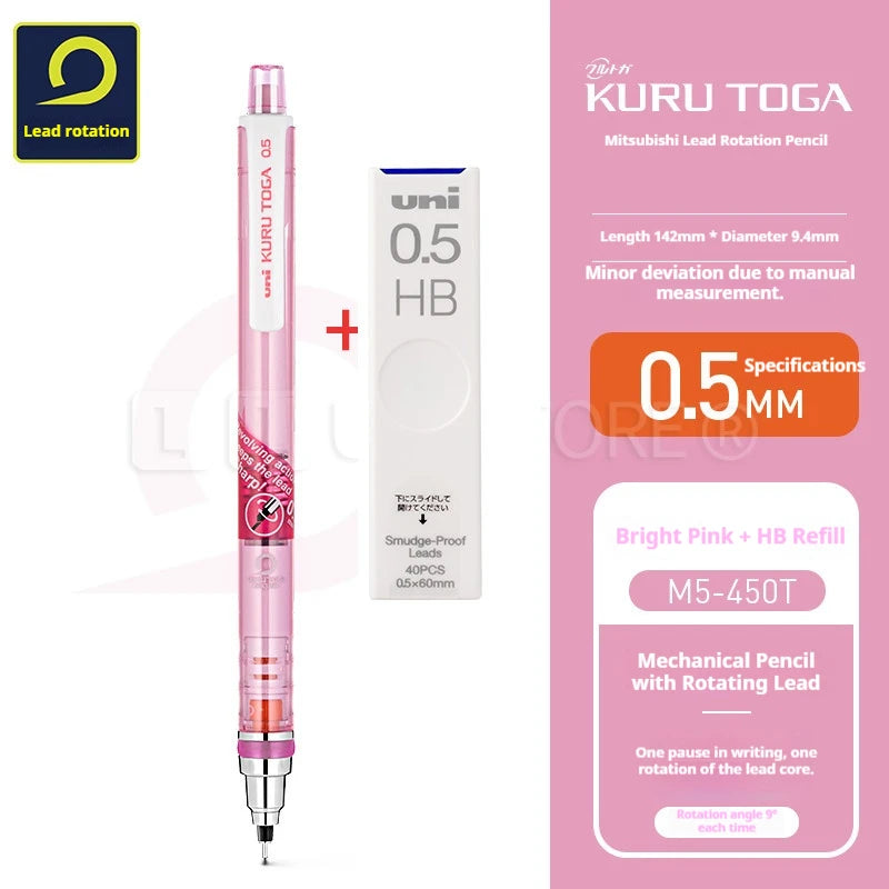 CowLost | product_id-uni-kuru-toga-450t-0-5mm-mechanical-pencil-with-ergonomic-grip-and-anti-smudge-lead-auto-rotating-tip-for-writing-and-sketching |18