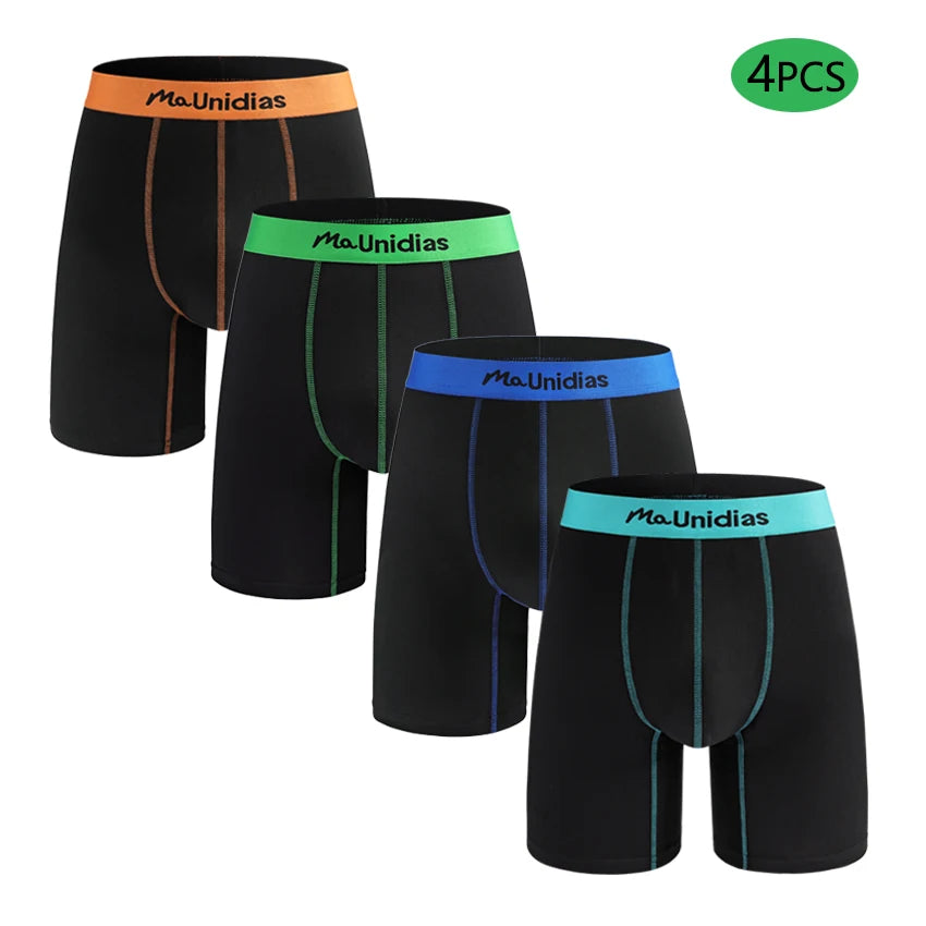 CowLost | activewear-pants-4pcs-mens-boxer-briefs-with-elastic-waistband-skull-print |20