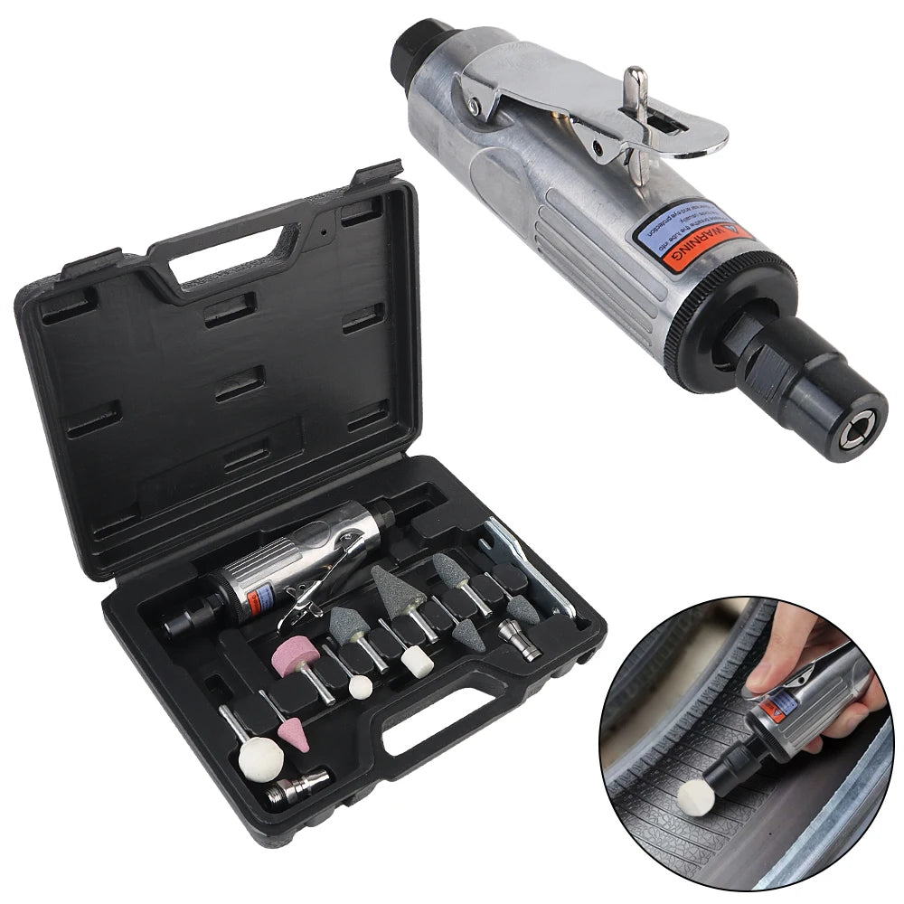 CowLost | grinding-polishing-machine-kit-air-grinder-mill-engraving-tool-1-4-1-8-16pcs-pneumatic-die-grinder-air-die-grinder |1