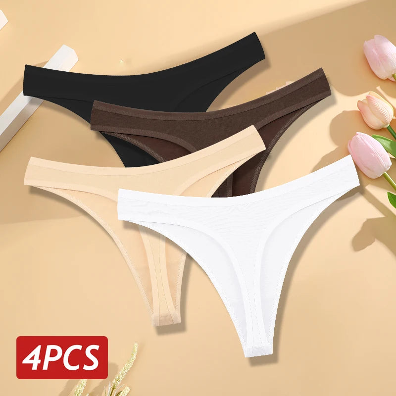 CowLost | activewear-pants-4pcs-seamless-cotton-womens-low-rise-panties-set |23