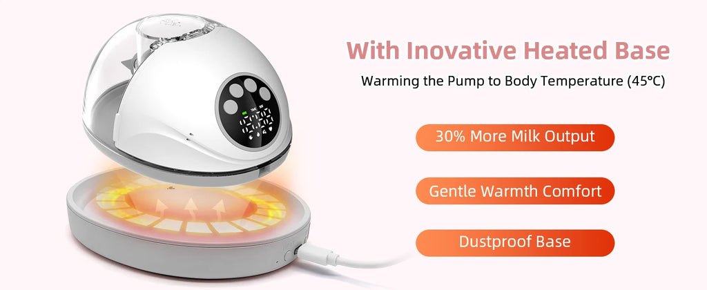 CowLost | wearable-electric-breastmilk-pump-handsfree-bpa-free-with-uv-sterilize-heated-base |8
